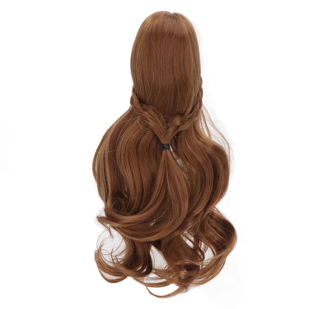 Doll Hair Wig Curly Style Neat Bangs DIY Cutting Soft Doll Supplies for 1 3 8 To 9in Head Circumference BJD Doll