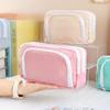 Front Window Ins Style Multi-layer Pencil Case Large Capacity Simple Stationery Bag Multifunctional Makeup Bag Storage Bag
