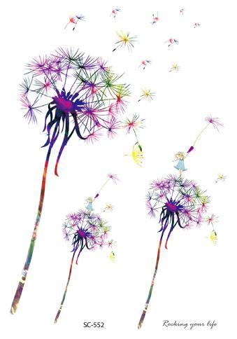 Waterproof Temporary Fashion Flower Feather Tattoo Designs for Women Arm Shoulder Neck Back Temporary Tattoo Skin