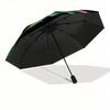 Frog under a for Lotus Leaf - An 8-ribbed, plastic handle, auto-open folding umbrella, portable, ideal for shopping, travel, and daily use.
