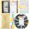 Colorful Loose-leaf Budget Planner A6 Budget Binder Bookkeeping Financial Planning Handbook With Zipper Bags Stickers