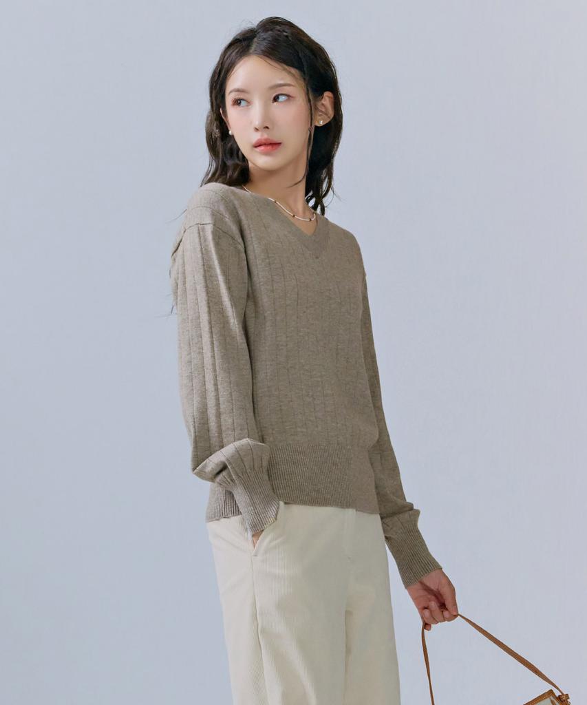 CHASECULT Women'S V-Neck Crop Sweater-Cfrg5262C08