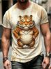 Funny 3D Animal Tiger Print Men's T-shirt Fashion Cool Daily Short Sleeve T shirt Casual Loose Crew Neck Y2k Top Summer Clothing