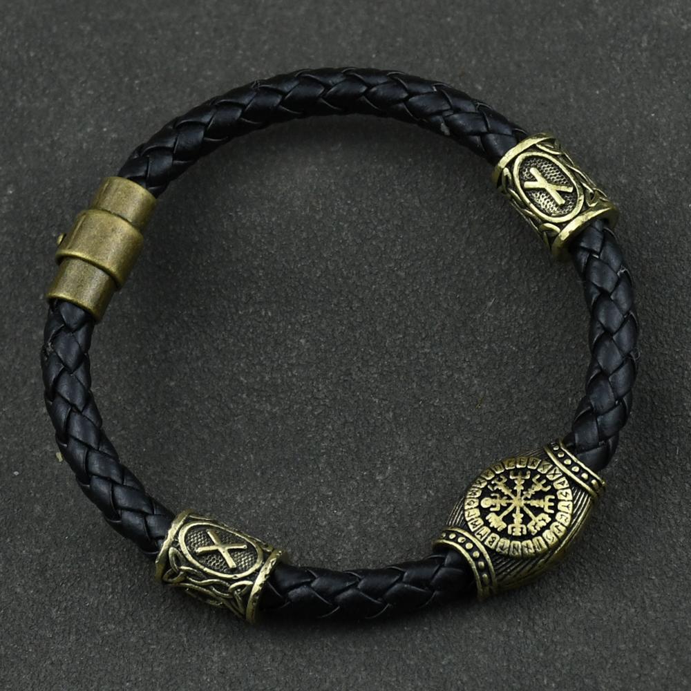 Аксессуары викингов Рунические руны Бусины DIY украшения Мужские Женские Viking Браслет Украшение Браслеты с подвесками Бусины