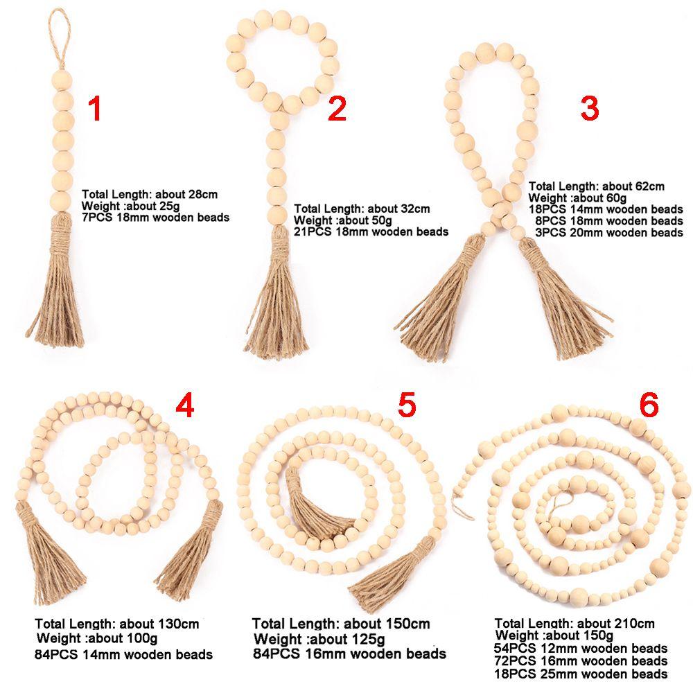 Праздничный фермерский деревенский деревенский деревянный бисерный гирлянда настенный декор для дома молитвенные четки