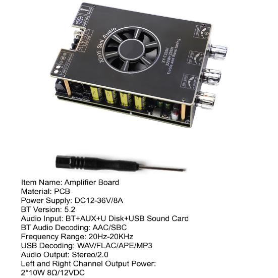 Плата усилителя мощности с поддержкой Bluetooth, двухканальная плата стереоусилителя с ультранизким уровнем искажений