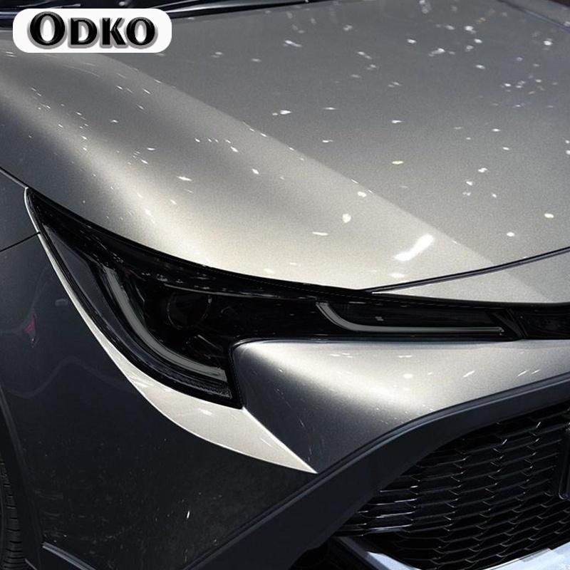 Для Toyota Corolla E210 NMS 2014-2018 Аксессуары Защитная пленка на фары автомобиля Прозрачная черная наклейка из ТПУ на фары