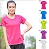 Women Quick Dry Short Sleeve Sports Running T Shirt Breathable Slim Tops Yoga T-shirts Tees Fitness Gym Workout Shirts