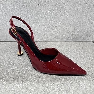 Мода 2025 Новые туфли-лодочки с леопардовым принтом, острым носком, тонким каблуком и обвязкой пальцев для женщин