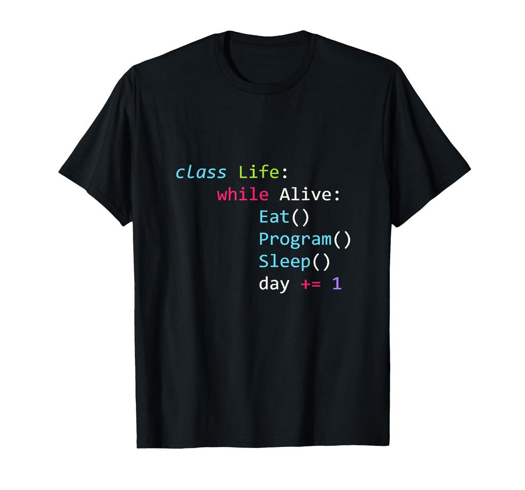 Python Programming The Life As a Programmer T-Shirt