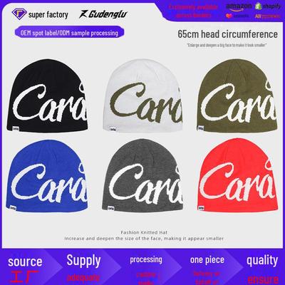 Корейская мода: Теплая вязаная шапка с буквенным дизайном для мужчин и женщин - Коллекция Осень/Зима