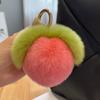 Милый Пушистый Брелок-Персик Для Ключей Автомобиля Высококачественный Пушистый Плюшевый Фруктовый Брелок Кавайный Мягкий Меховой Брелок-Персик Подвеска на Сумку