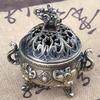 3Pieces Elephant-shaped incense burner with hollow-carved elephant ears and three legs Mini cone-shaped incense burner, sandalwood incense burner,