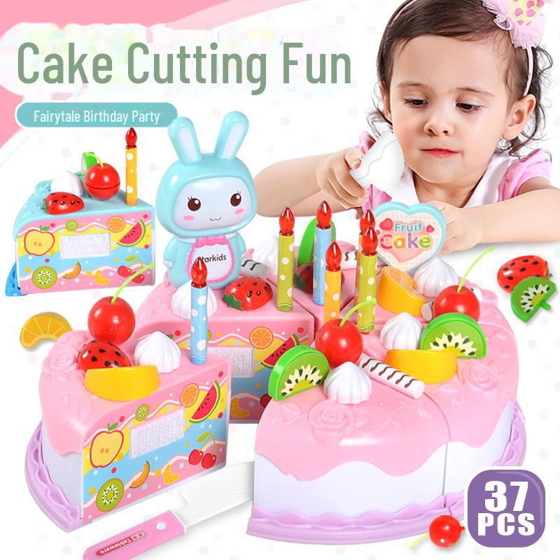 Детский игровой набор для нарезки торта и фруктов — забавные кухонные игрушки для детей 3 лет