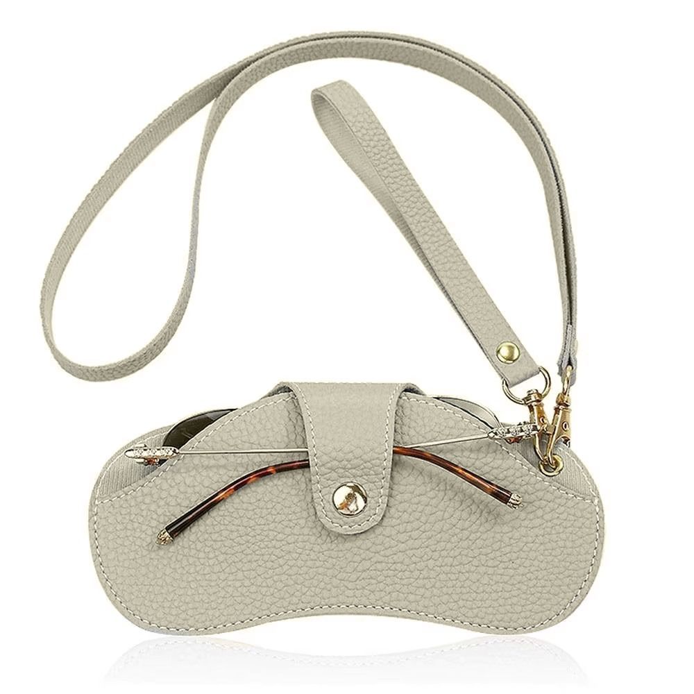 Сумка для хранения очков на шее и запястье, пряжка для солнцезащитных очков, сумка для очков из искусственной кожи