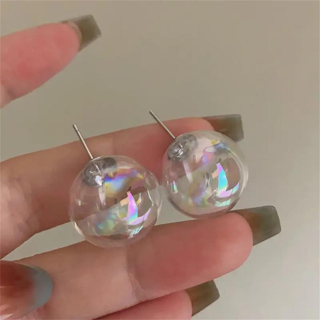 Модные прозрачные акриловые серьги с шариками для женщин, аксессуары Y2k, корейские ювелирные изделия, свадебные серьги, бижутерия, очаровательное украшение для молодой девушки