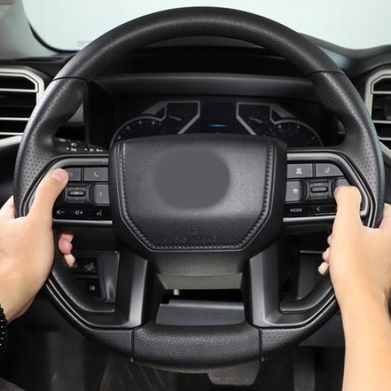 Matte Black Interior Steering Wheel Button Frame Trim For Toyota Tundra -24