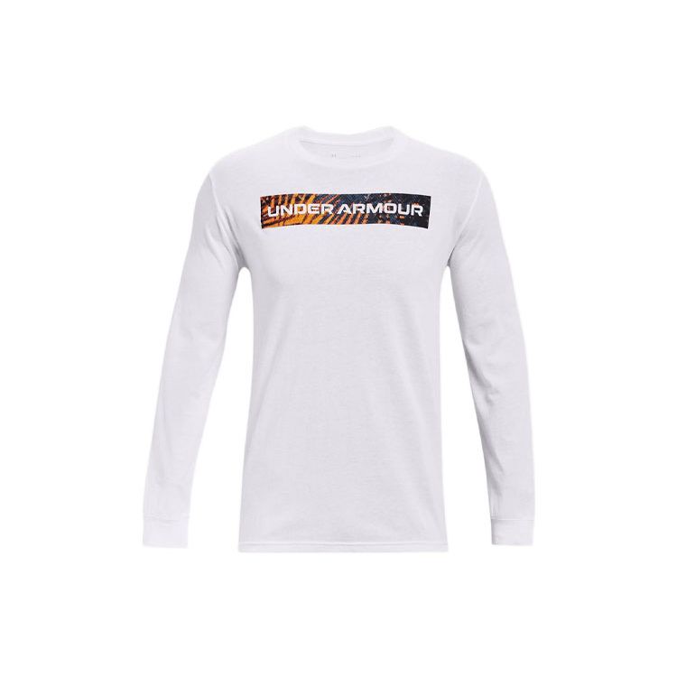 Under Armour Футболка с принтом логотипа и букв, спортивная тренировочная дышащая футболка для мужчин, белая 1370530-100