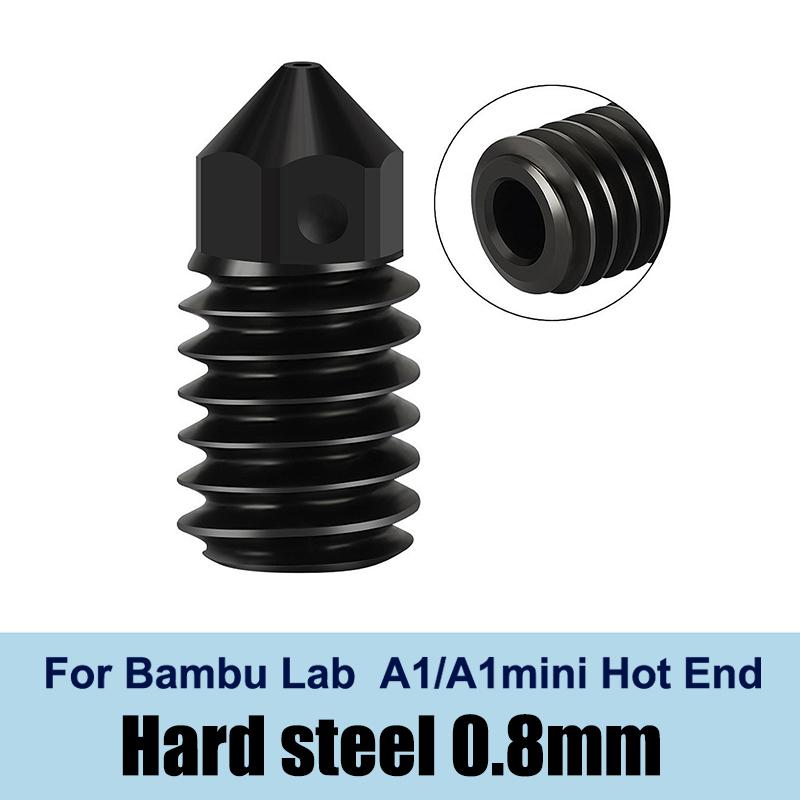 Для Bambu Lab A1/A1 Mini Комплект хотенда Быстроскоростная печатающая головка Термистор Нагреватель 0.2/0.4/0.6/0.8мм Сопло из закаленной стали