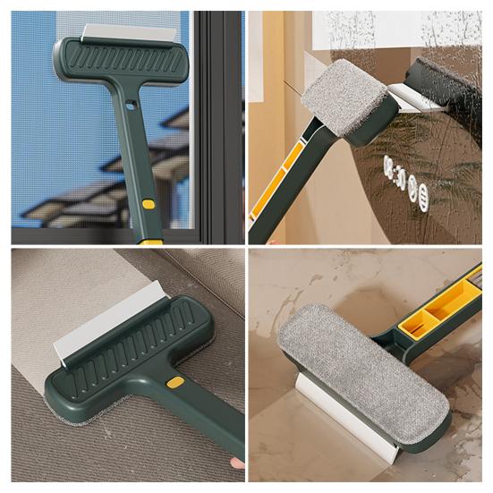2 in 1 Window Screen Cleaning Brush with Extendable Handle Removable Lightweight Reusable Screen Cleaner Handheld Window Cleaning