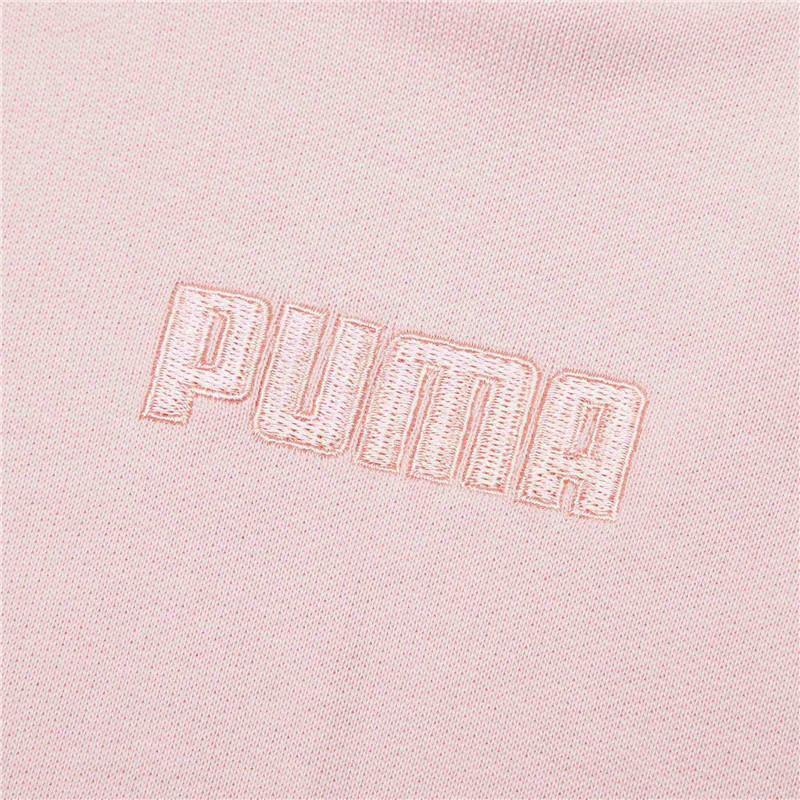 Puma Solid Color Sports Hoodie With Drawstring Women Tops Pink 847688-36
