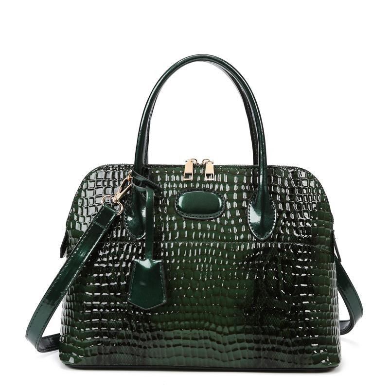 New Handbag Crocodile Pattern Women's Bag High-value High-quality and Versatile Fashionable Shoulder Bag Light Luxury Crossbody Bag Women