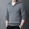 Winter Sweater Men's New Long-sleeved Sweater Trendy Casual Cardigan Loose Knitted Bottoming Sweater Zipper Shirt