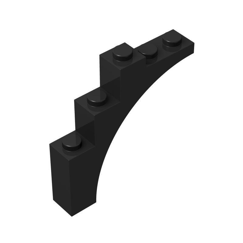Трансграничные строительные блоки из мелких деталей: 1x5x4 Изогнутый кирпич ствол дерева Совместим с 2339, 14395, 76768