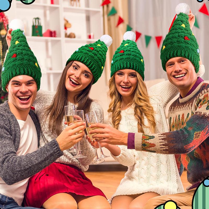 Unisex Funny New Year Party Supplies Christmas Christmas Knit Beanie Hat