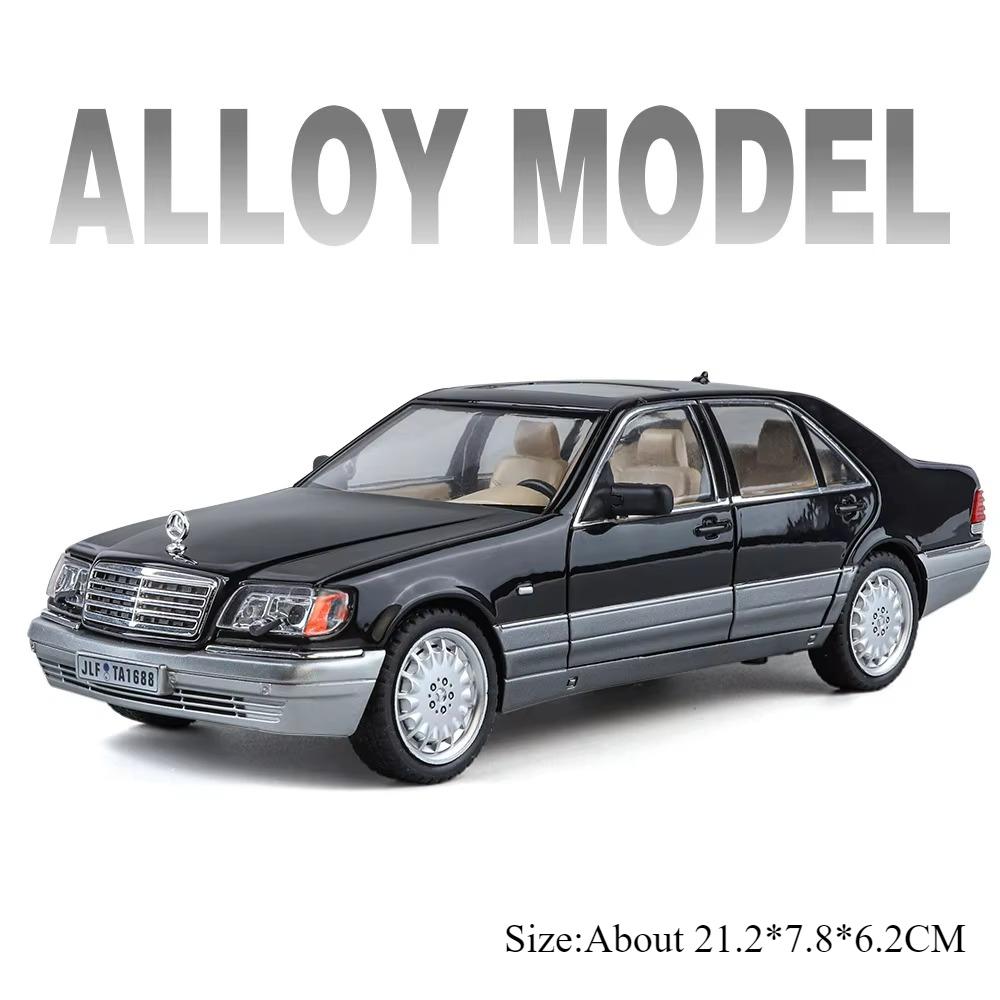 1:24 300sl W140 Модель из сплава Игрушки Литая машина со звуком светом Инерционный механизм Открывающиеся двери Миниатюрные модели Классическая игрушка Подарки для мальчиков