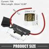 ABSOPRO Fuse 70A Max 10 AWG Fuse 10 Gauge Fuse Fuse Metal Black Holder, Blade-Style Fuse, Holder, Waterproof, Holder, Blade-Style In-Line Holder,