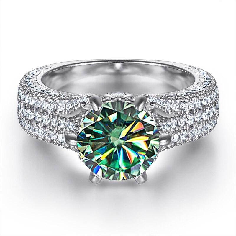 BagueRingen 2ct Moissanite Rings Original Silver 925 Jewelry Wedding Bands Female Fine Jewelry Gift Size 5-10