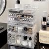 Large Capacity Drawer Storage Box Plastic Cosmetic Storage Box for Makeup Jewelries Gadgets