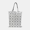 [Pre-Owned] Lucent White Special Material Geometric Tote Bag Black Hardware - Good #QFL204