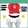 Набор Бейсболка и Перчатки Super Mario Bros Из Прочной Ткани Для Летних Игр