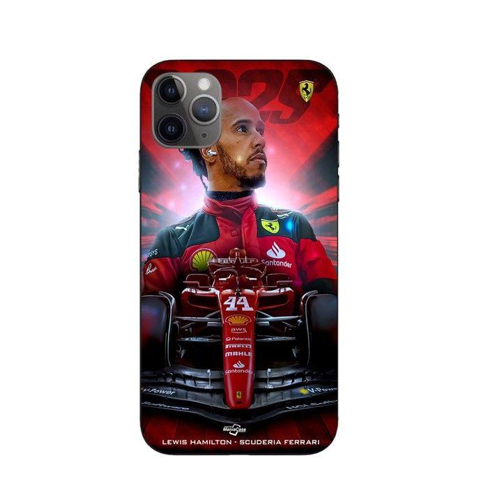 Coque Maniacase pour Iphone 11 Pro max Lewis Hamilton Ferrari officiel