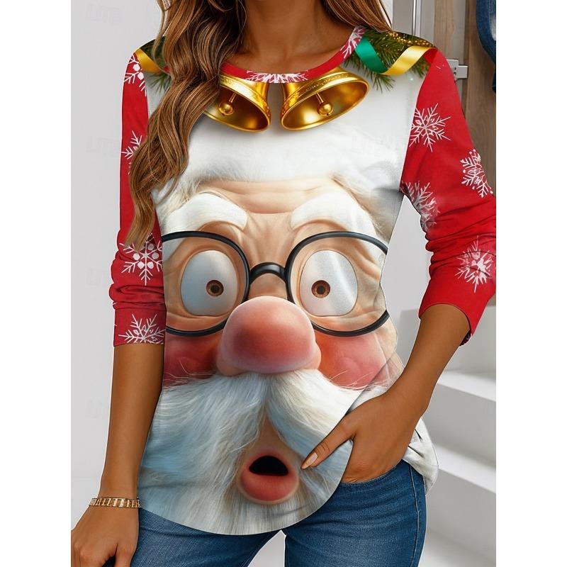 Ladies' Round Neck Long Sleeved T-shirt, Fashionable and Casual Spring and Autumn Clothing