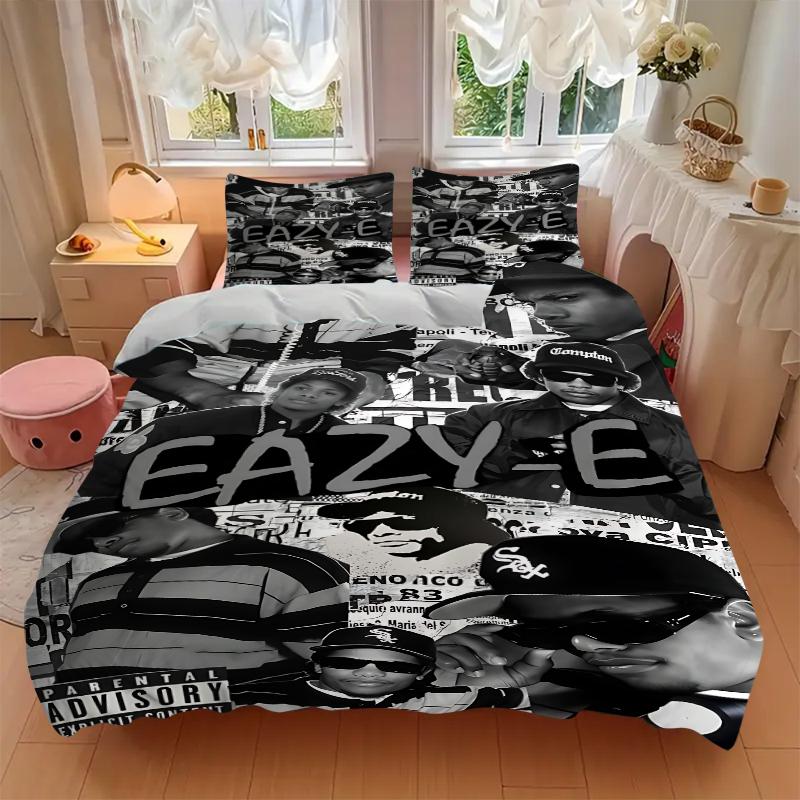 3Pcs Eazye Legacy Collage Bedding Sets For All Sizes New 3D Printed Bed Cover Comforter Duvet Cover Pillowcase Bedroom Decoration