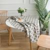 Скатерть из хлопка и льна в скандинавском стиле с принтом дерева для маленьких круглых столов
