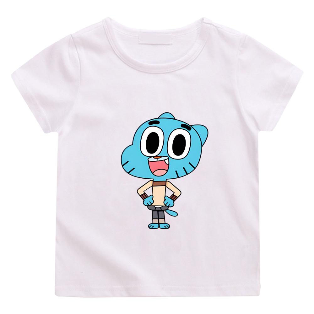 The Wonderfully Weird World of Gumball T-shirt Boy Girl Kids Tops Short Sleeve Baby Boy Tshirts Cartoon Summer Tees Print Funny T-shirt Anime T-shirt