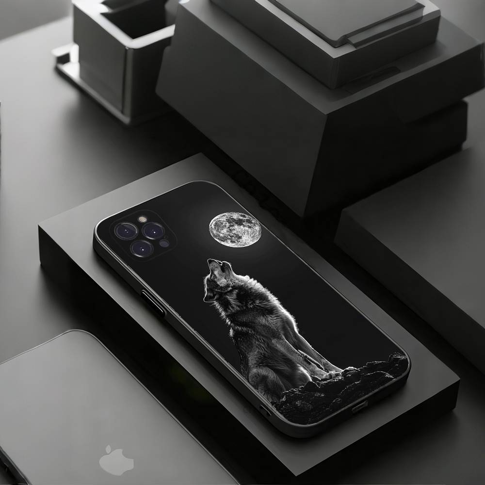 Чехол для телефона с волком для iPhone 11Pro 13 12 11 Pro Max 16e 17 Air 16 15 14 Plus 11ProMax