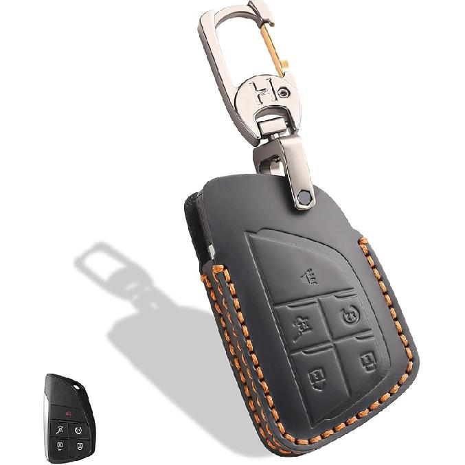 Кожаный чехол для брелока, Совместим с -2025 2026 GMC Yukon Denali Sierra, Для Chevy Silverado Suburban Tahoe Buick и т.д., Ключ с дизайном в ретро-стиле