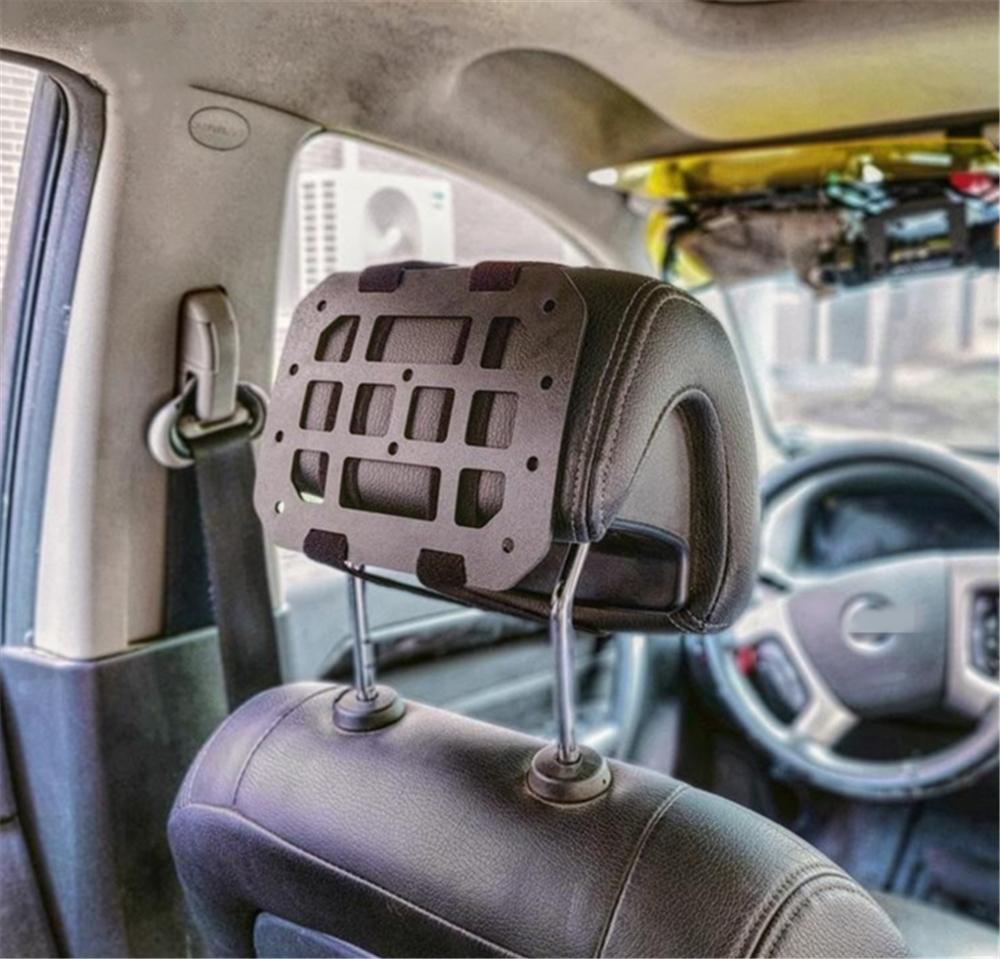 Новая универсальная тактическая жесткая MOLLE панель органайзер на спинку сиденья автомобиля под подголовник черный