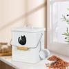 Airtight Storage Bucket Iron W/ Lid Multifunctional 8L Food Dispenser for Cereal Rice Flour