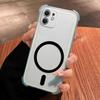 Чехол-желе с магнитным кольцом для iPhone 12 Mini 11, противоударный, с защитой углов (подушки безопасности)