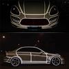 Car Sticker 1cm*5m Reflective Tape Sheeting Film Automotive Body Motorcycle Decoration Waterproof Au