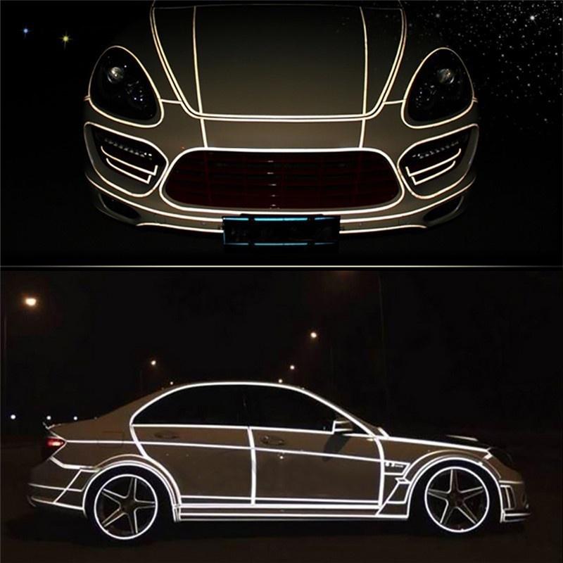 Car Sticker 1cm*5m Reflective Tape Sheeting Film Automotive Body Motorcycle Decoration Waterproof Au