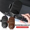 Car Leather Glasses Clip Sun Visor Multi-function Sunglasses Clip Car Accessories For Ford Focus Mondeo MK1 MK2 MK4 MK3 Fiesta ST
