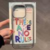 Красочный чехол для телефона iPhone 17 16e 16 15 14 13 12 11 Air Pro Max X 8 7 Plus с надписью "English Luck Has No Rules" (Английская удача не знает правил), роскошный прозрачный задний чехол