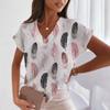 Summer Women'S Clothing Short Sleeve Tees V-Neck T-Shirt Large Size Female Fashion Ladies T-Shirt 3d Love Print Top Casual Wear